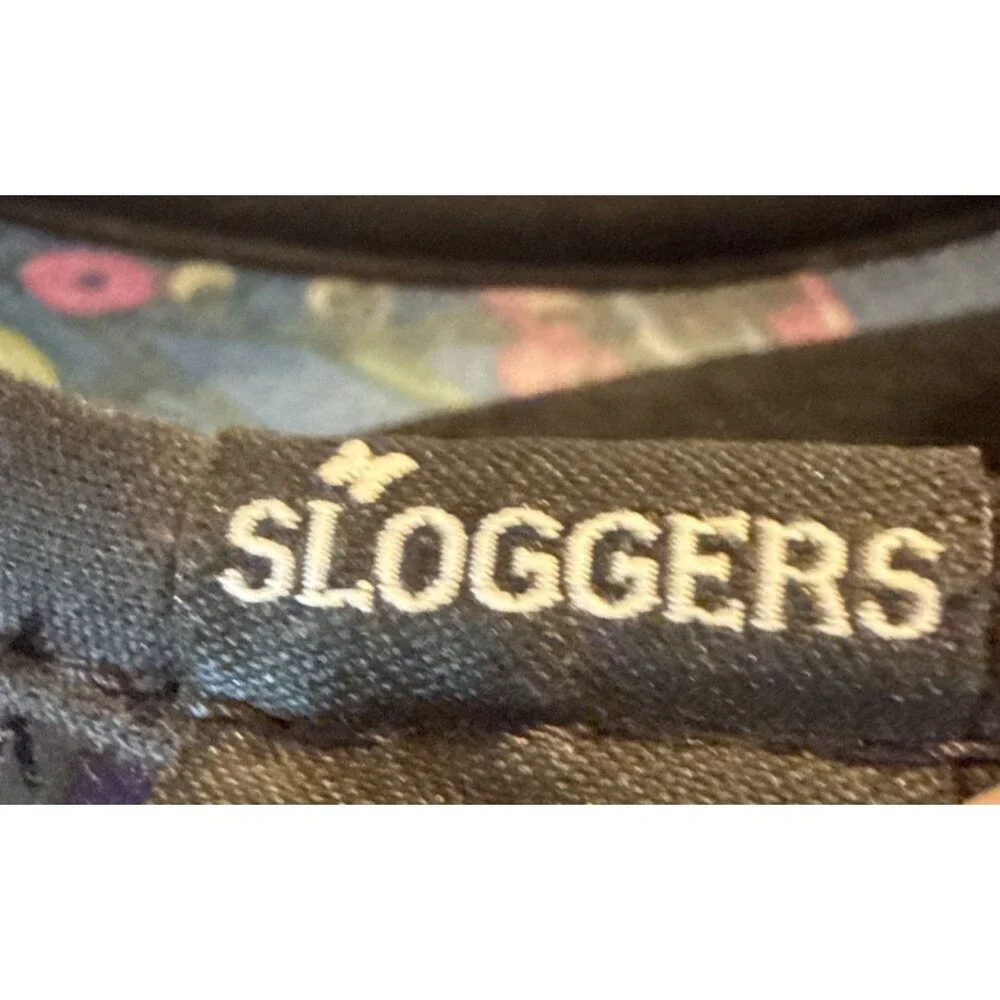 Sloggers Womens Garden Clogs 9 Blue Floral Waterproof Slip‑On Shoes USA Made EUC